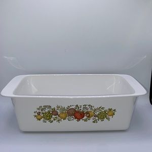 Corning Ware Spice of Life Bread Meat Loaf Pan P-315-B Vegetables Baking